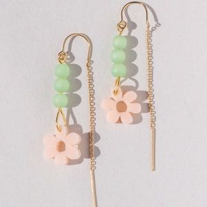 Picnic Weather Spring Daisy Thread Earrings